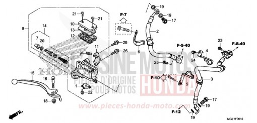 FRONT BRAKE MASTER CYLINDER (ABS) CB500XAD de 2013